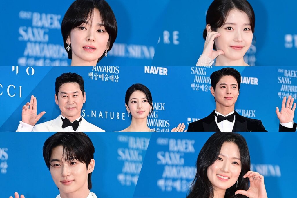 Estrelas enfeitam o tapete vermelho no 61º Baeksang Arts Awards